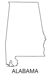 US States Outline